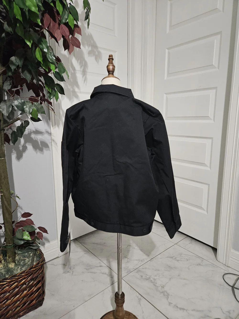 Dickies Black Kids Raincoat with Gold Zipper